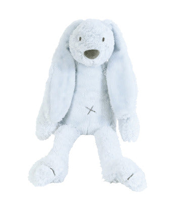 Happy Horse blue bunny plush toy with long floppy ears and ultra-soft fabric