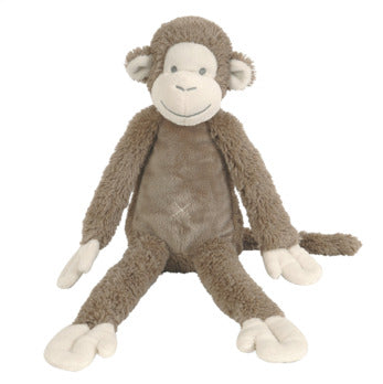 Clay monkey plush toy by Happy Horse with long arms and soft fabric