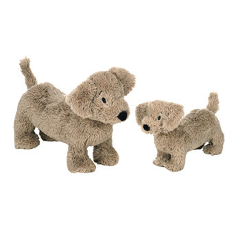 Happy Horse dachshund plush toy in soft beige tones with floppy ears