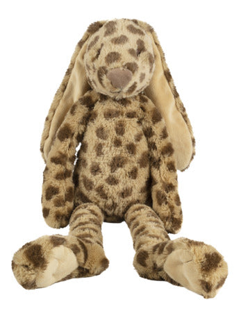 Spotted beige bunny plush toy with floppy ears by Happy Horse