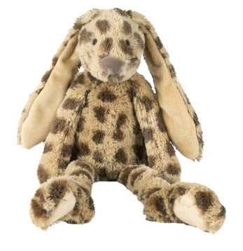 Spotted beige bunny plush toy with floppy ears by Happy Horse