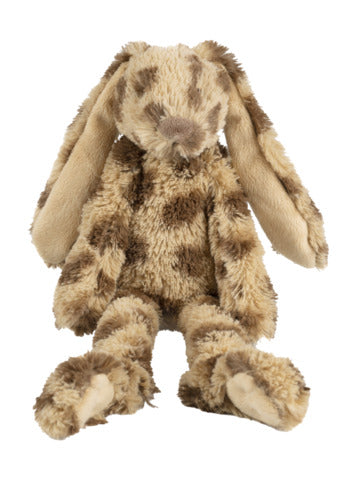 Spotted beige bunny plush toy with floppy ears by Happy Horse