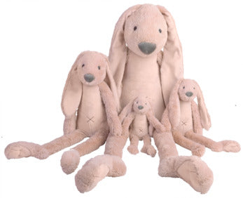Large old pink bunny plush toy with floppy ears by Happy Horse Rabbit Richie