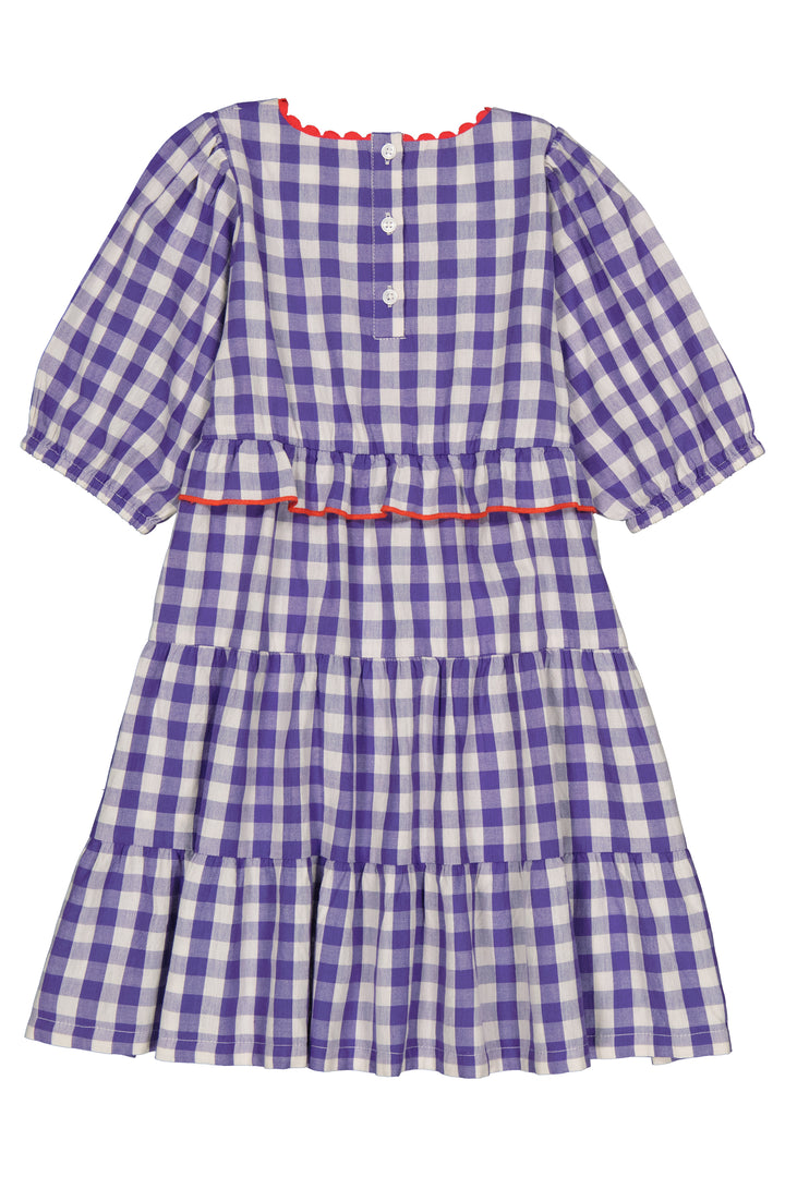 Dress Nikita Purple Gingham - فستان