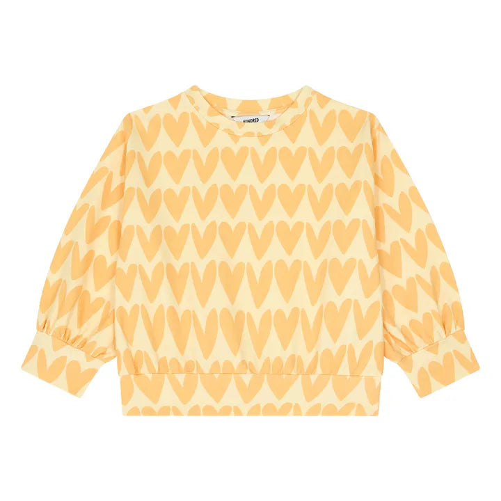 Sweatshirt Girl Heart Yellow - قميص