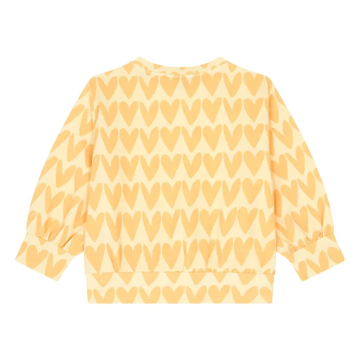 Sweatshirt Girl Heart Yellow - قميص