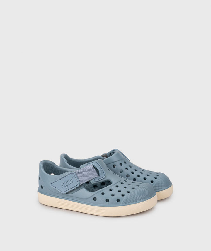 IGOR Malibu Oceano blue kids barefoot sandals in lightweight EVA
