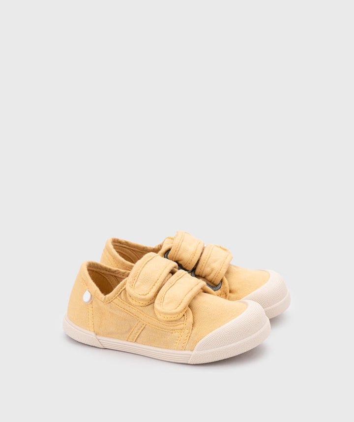 IGOR Lona V Dijon kids barefoot canvas sneakers with adjustable straps