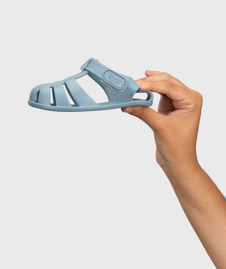 Igor Nemo Solid Oceano kids sandals with adjustable fastening