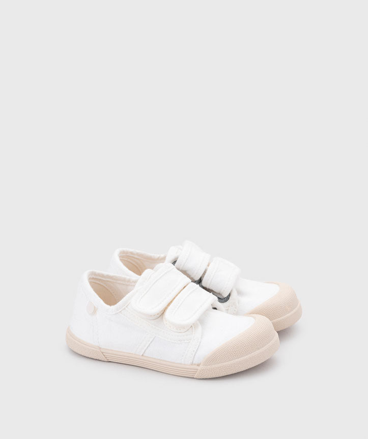 IGOR Lona V Blanco white canvas sneakers for kids