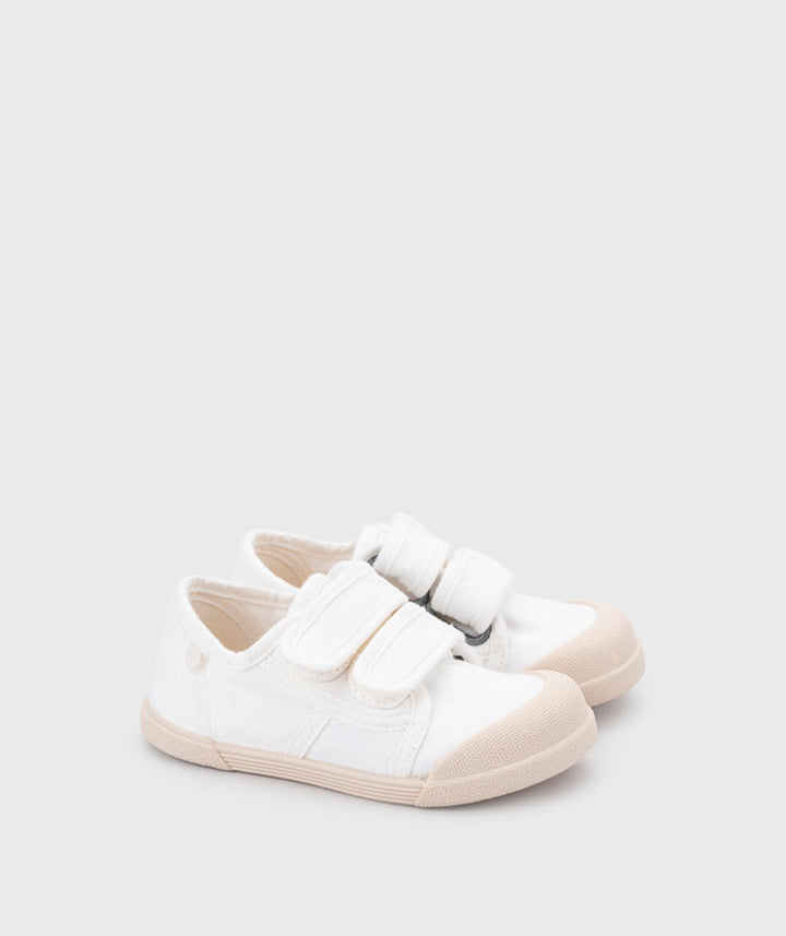 IGOR Lona V Blanco white canvas sneakers for kids