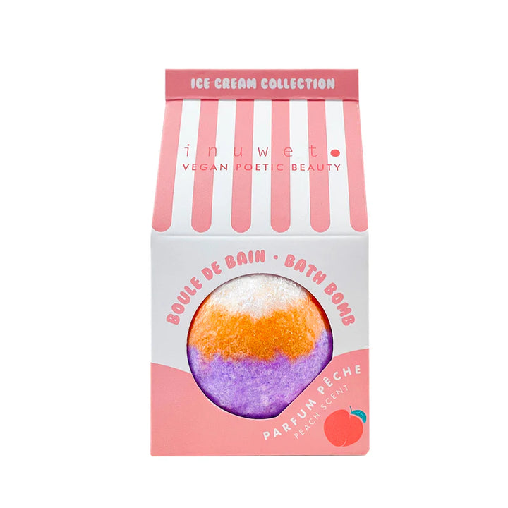 Bath Bomb Ice Cream - Peach - اكسسوارات التجميل