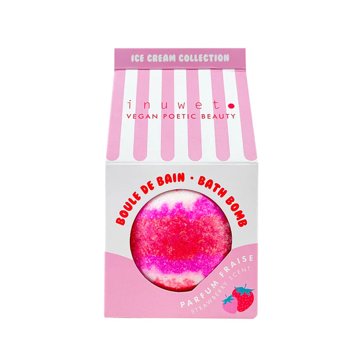 Bath Bomb Ice Cream - Strawberry - اكسسوارات التجميل