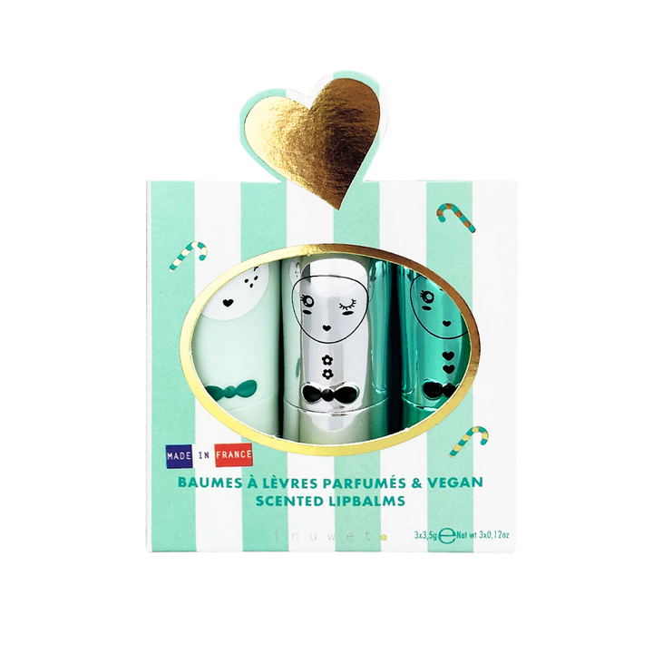 Set of 3 Lip Balm Jingle Aqua - اكسسوارات التجميل