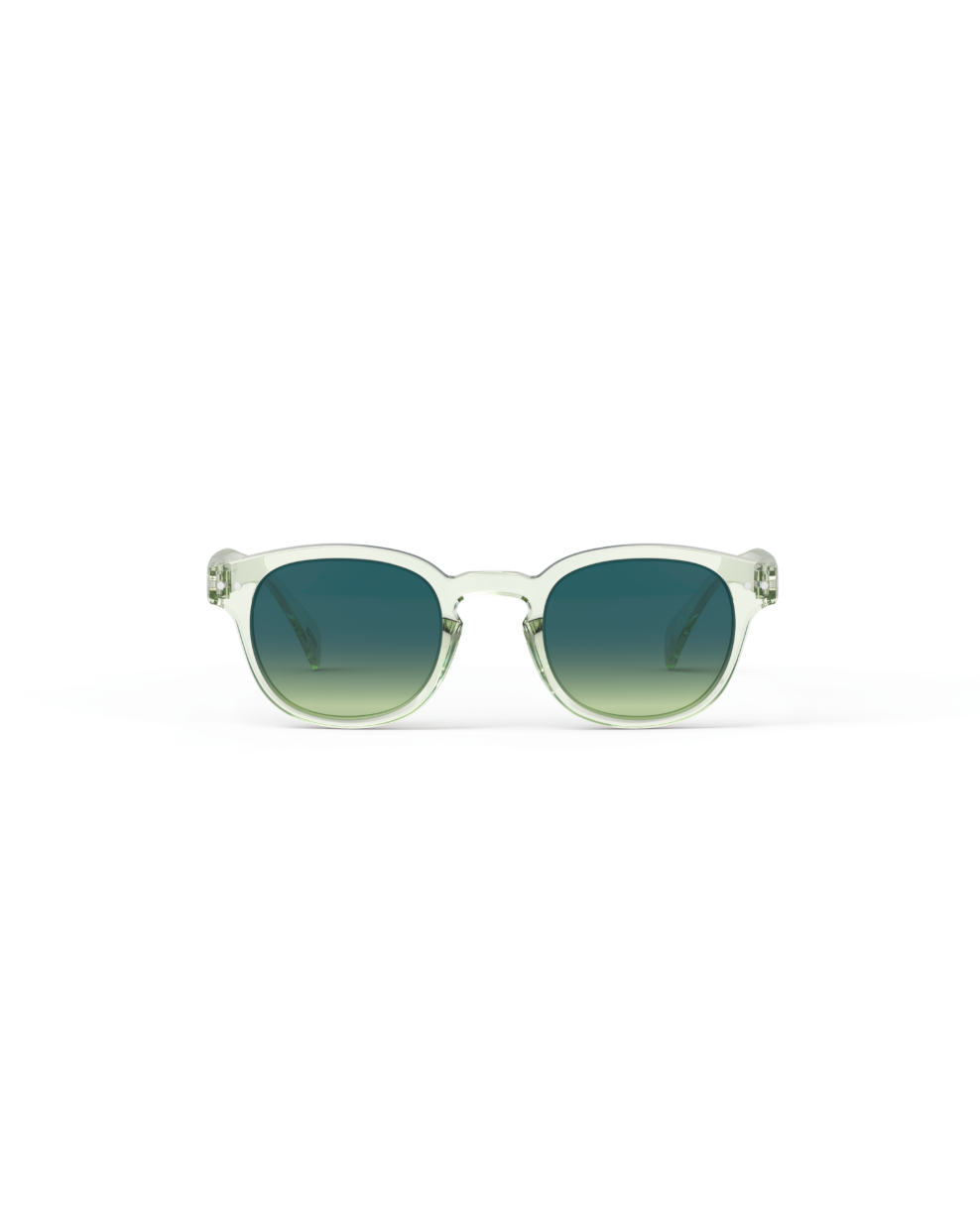 Izipizi Sun Adult sunglasses shape C in Green Fields translucent green frame