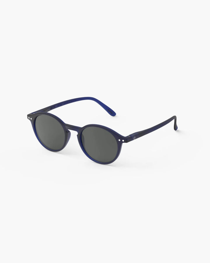IZIPIZI SUN #D Midnight Blue sunglasses with Soft Touch navy pantos frame and grey category 3 lenses