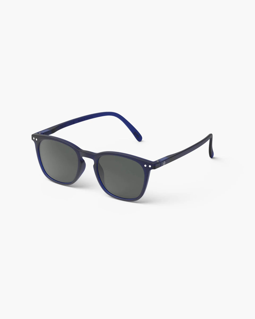 IZIPIZI SUN #E Midnight Blue sunglasses with Soft Touch navy rectangular frame and grey category 3 lenses