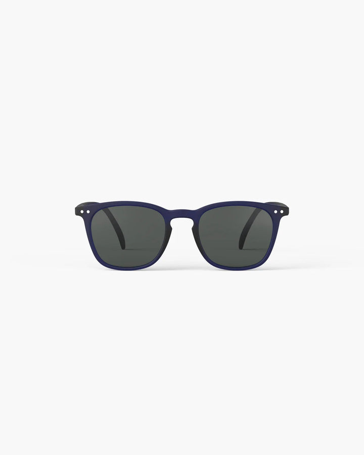 IZIPIZI SUN #E Midnight Blue sunglasses with Soft Touch navy rectangular frame and grey category 3 lenses