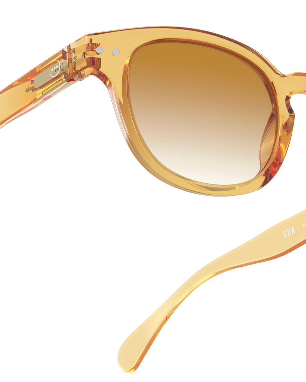 Izipizi Sun Adult sunglasses shape C in Golden Canyon with retro round frame
