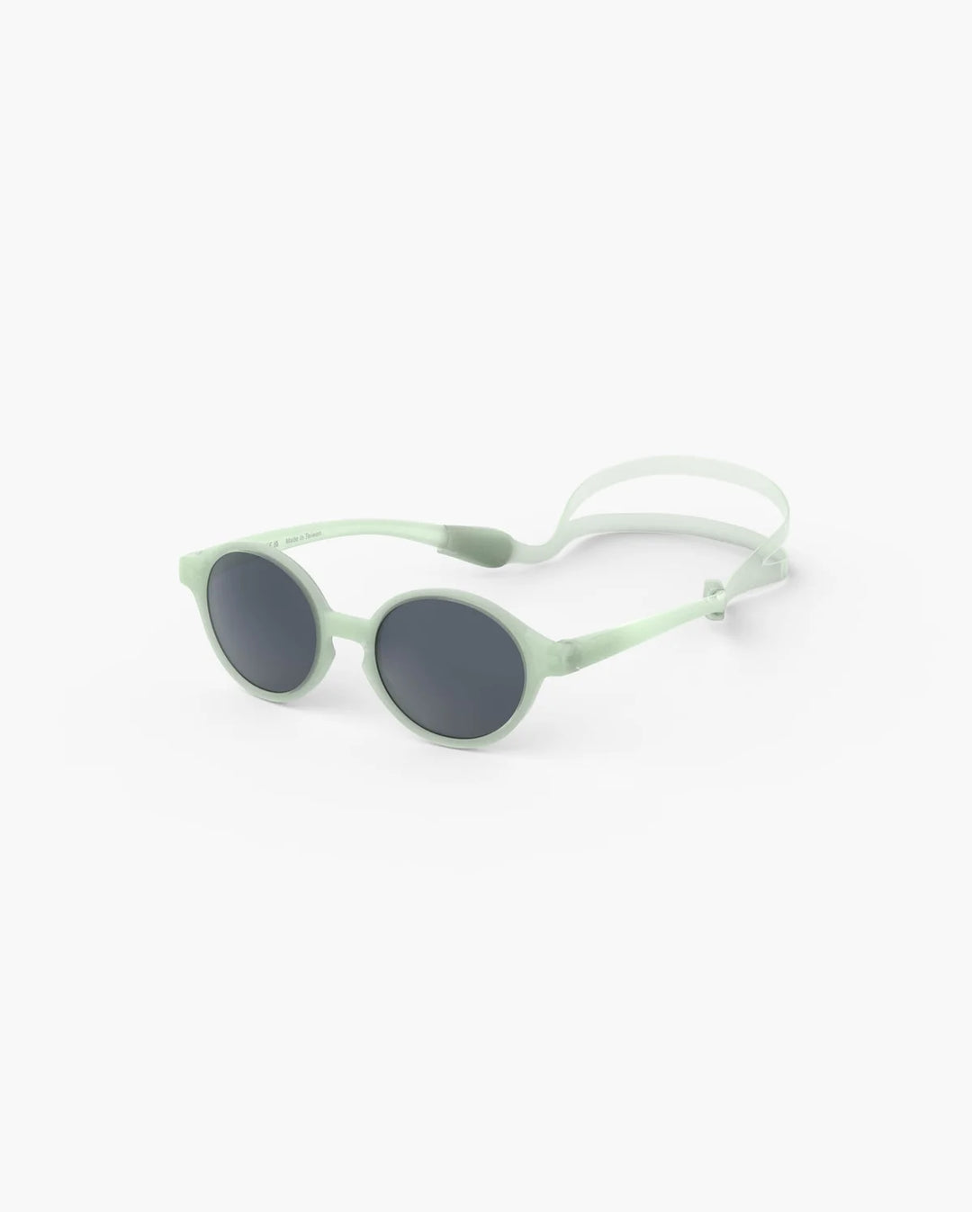 IZIPIZI BABY #D Station Seat polarized baby sunglasses in pale green with grey lenses and 100% UV protection