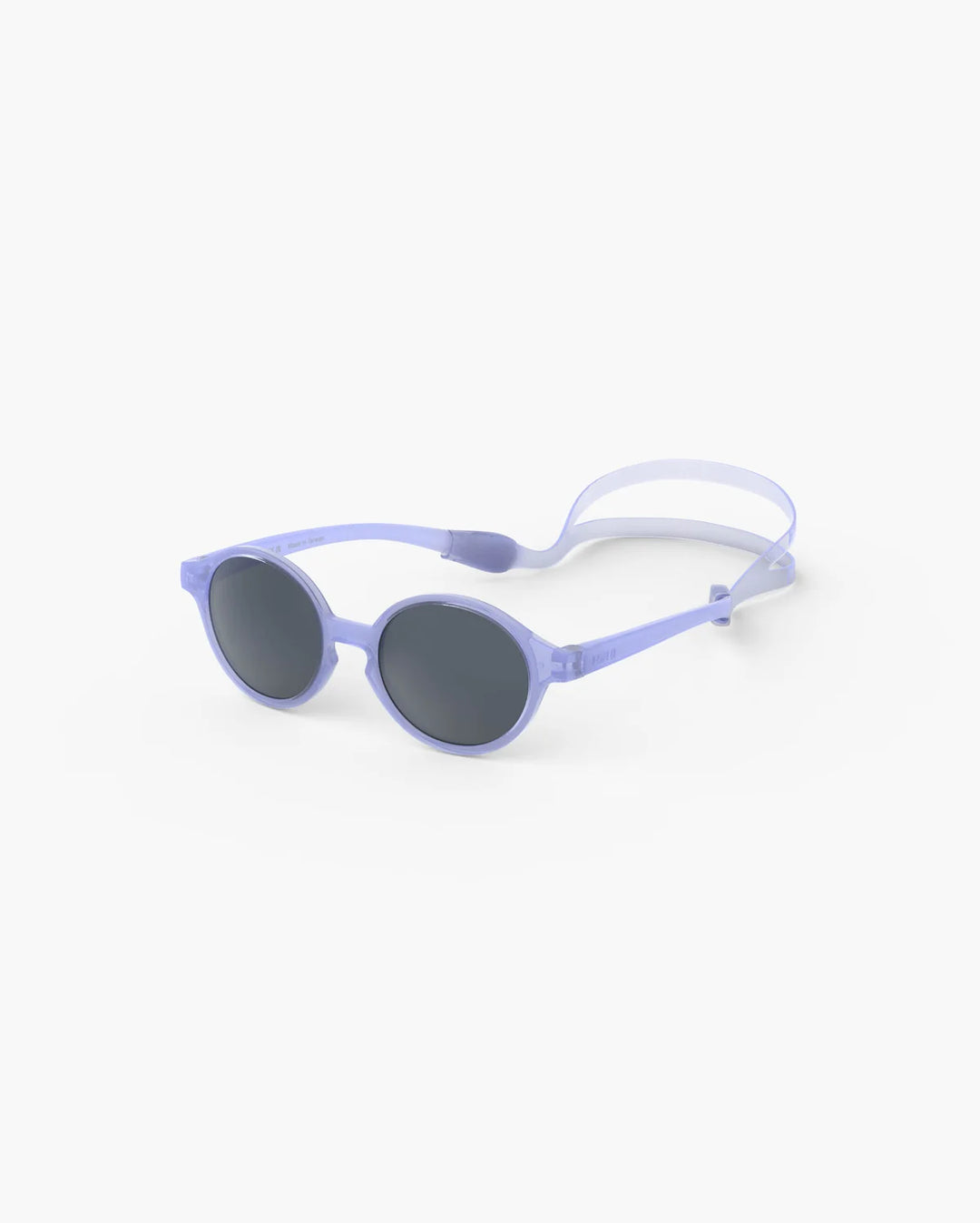IZIPIZI Baby #D Mauve polarized sunglasses for toddlers aged 0–3 with a glossy semi-translucent pastel mauve frame