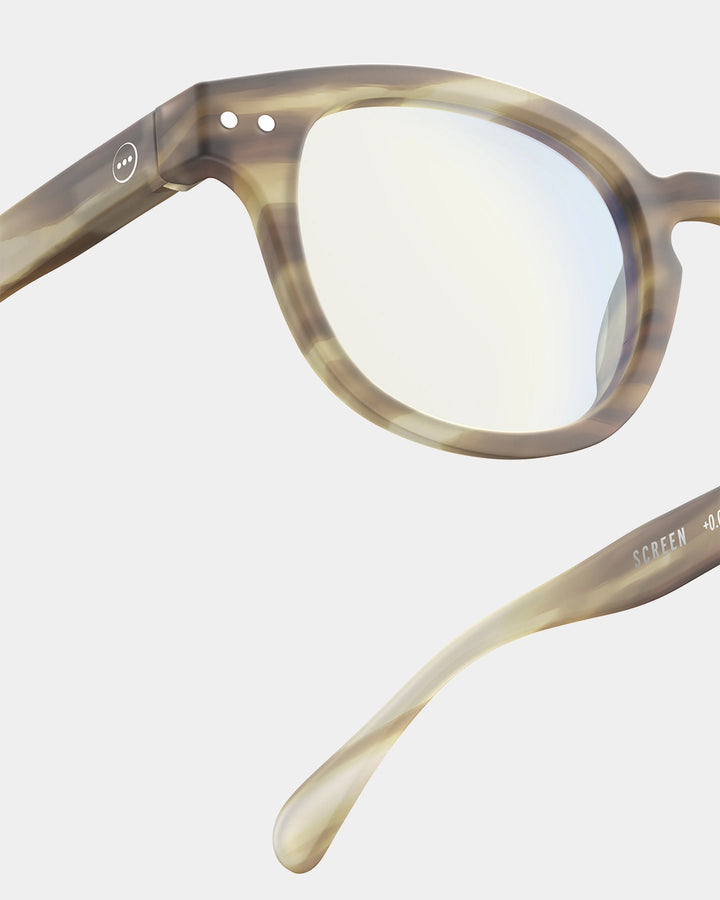 Screen Glasses #C The Retro - Smoky Brown - نظارات