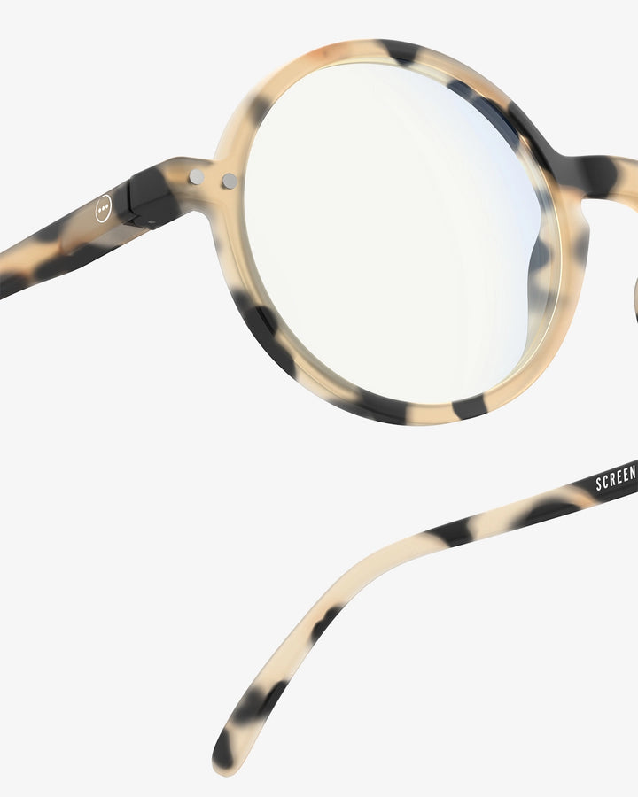 Screen Glasses #G The Round - Light Tortoise - نظارات