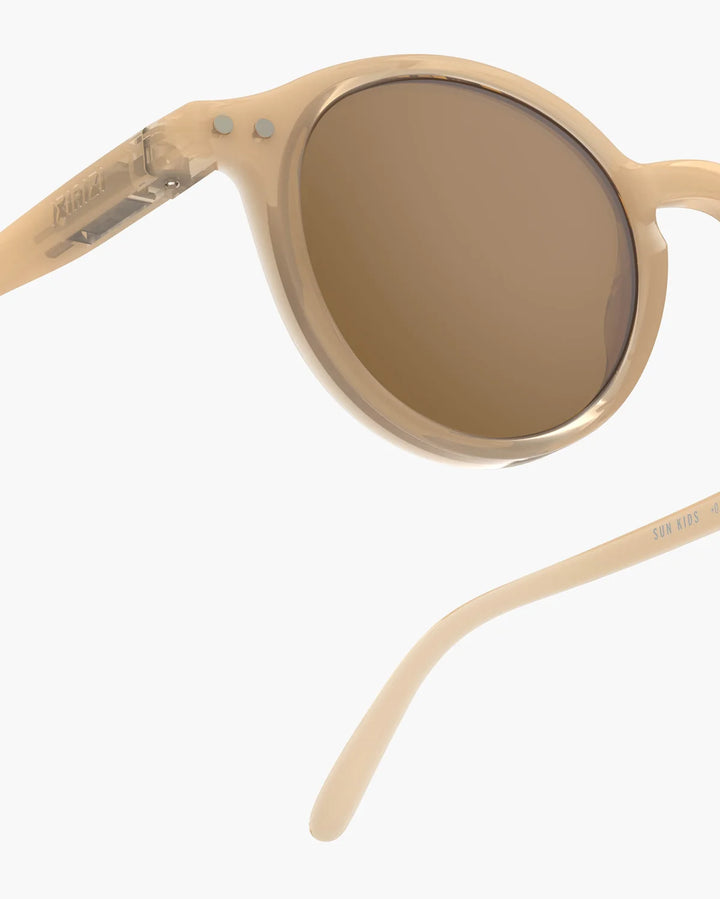 IZIPIZI CHILD #D Macchiato polarized kids sunglasses with glossy beige-brown pantos frame and brown polarized lenses