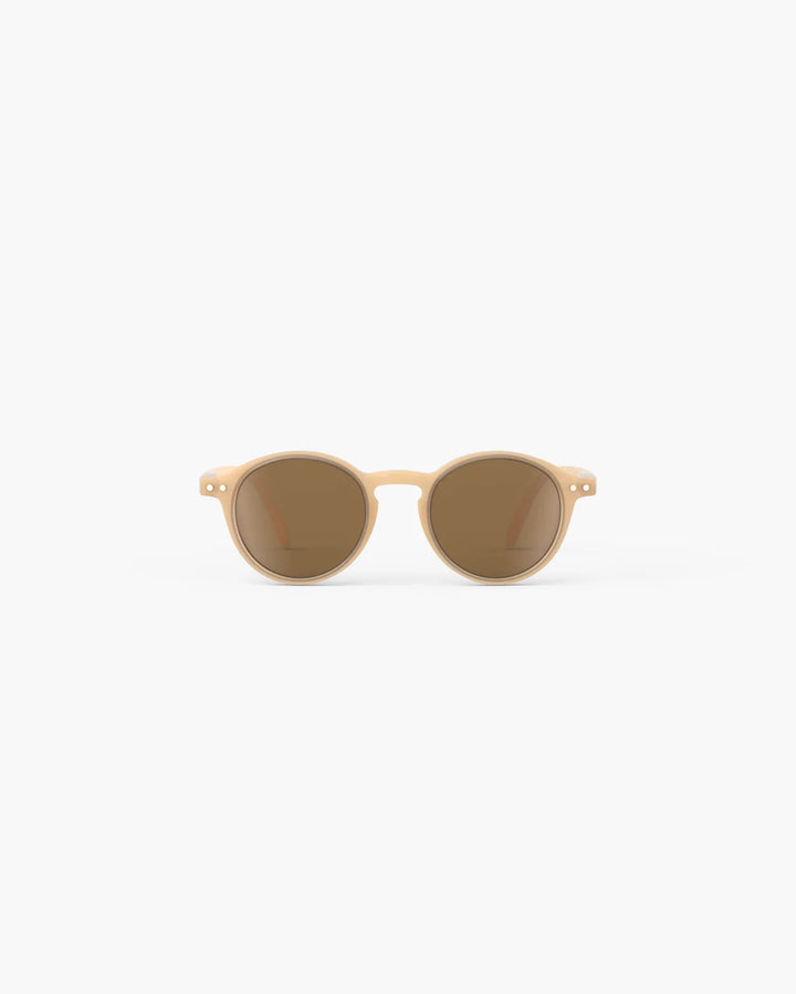 IZIPIZI CHILD #D Macchiato polarized kids sunglasses with glossy beige-brown pantos frame and brown polarized lenses