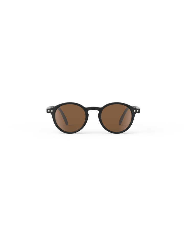 Round kids sunglasses for ages 3 to 5 with black frame by Izipizi