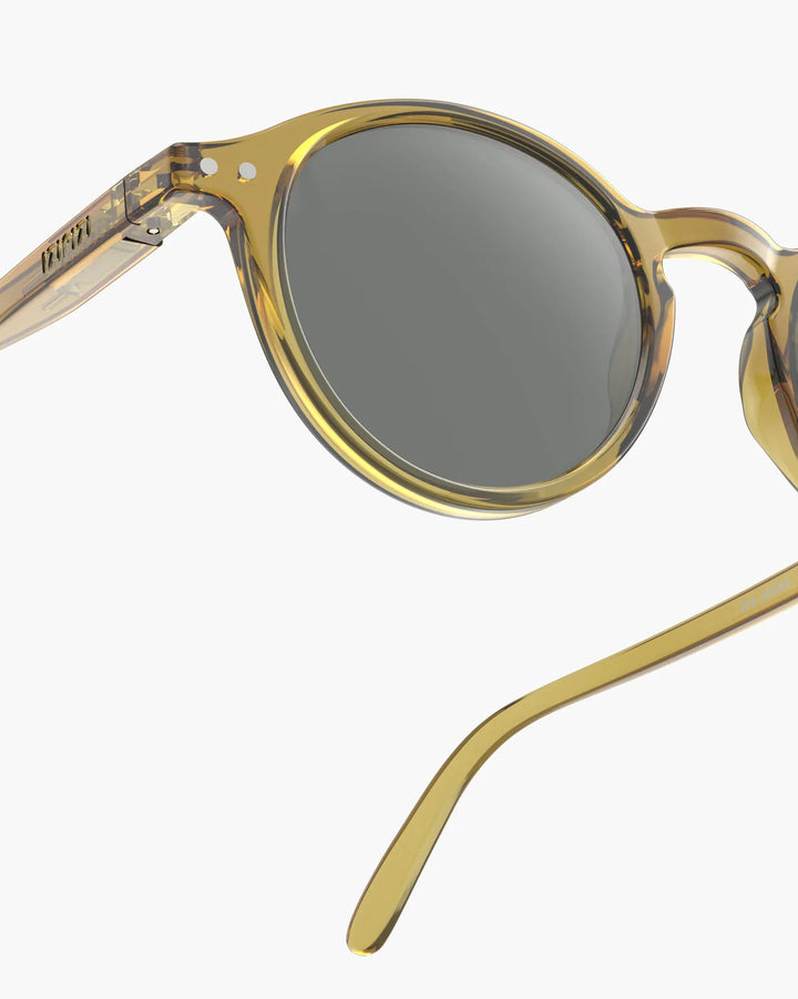 IZIPIZI CHILD #D Golden Green polarized kids sunglasses with glossy olive-green frame and brown polarized lenses