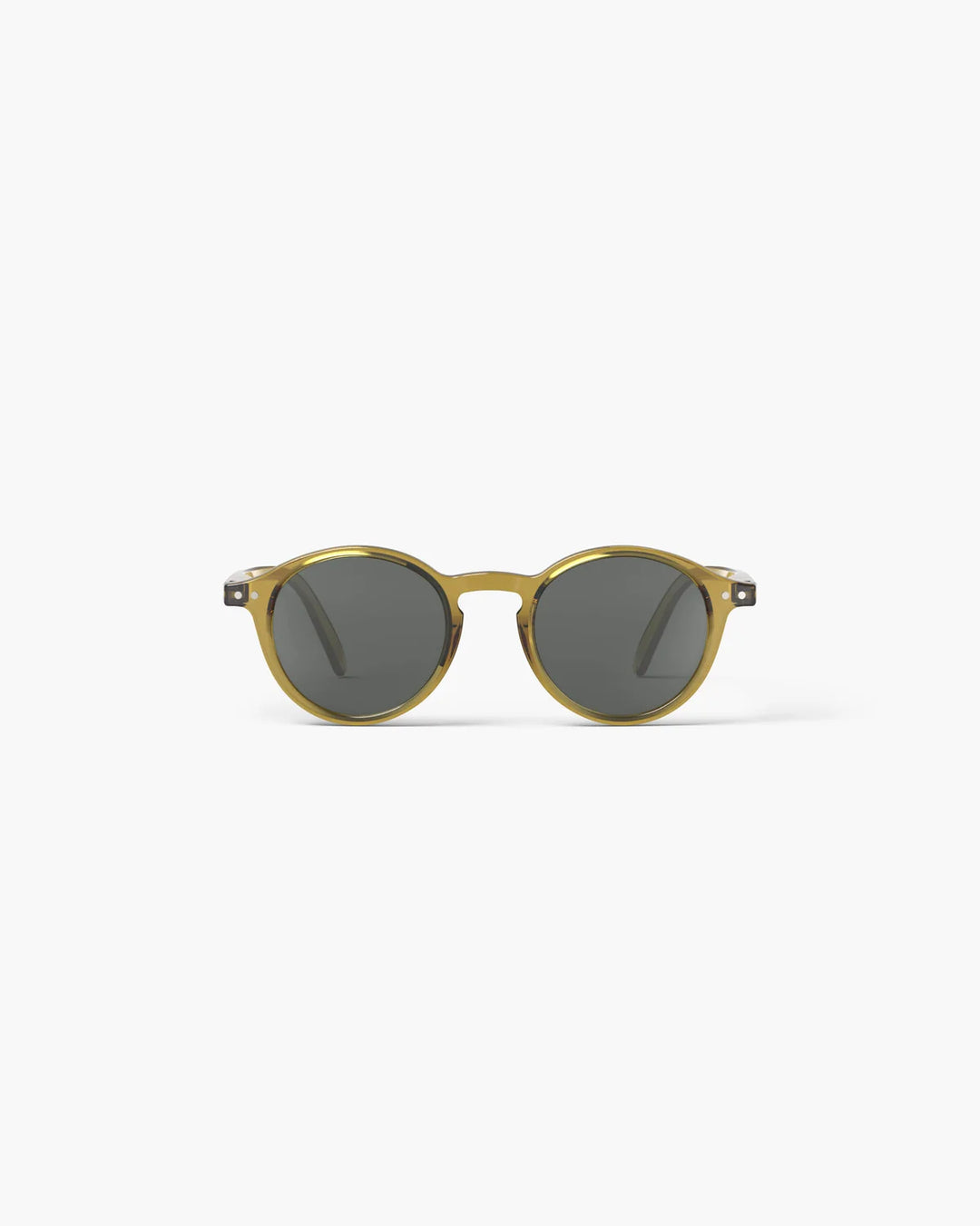 IZIPIZI CHILD #D Golden Green polarized kids sunglasses with glossy olive-green frame and brown polarized lenses