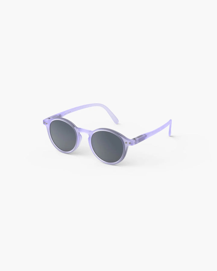 IZIPIZI CHILD #D Lavender polarized kids sunglasses with glossy purple pantos frame and grey-green polarized lenses