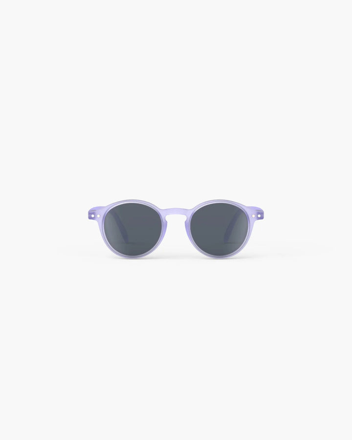 IZIPIZI CHILD #D Lavender polarized kids sunglasses with glossy purple pantos frame and grey-green polarized lenses