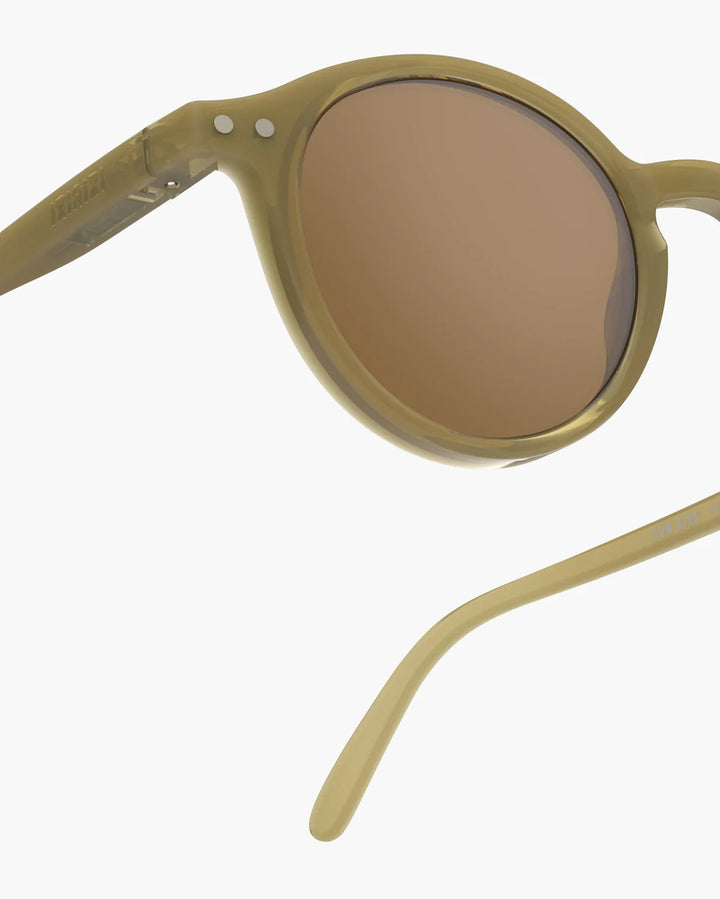 IZIPIZI CHILD #D Olive polarized kids sunglasses with glossy green pantos frame and brown polarized lenses