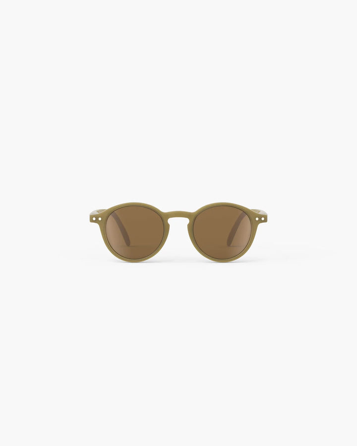 IZIPIZI CHILD #D Olive polarized kids sunglasses with glossy green pantos frame and brown polarized lenses