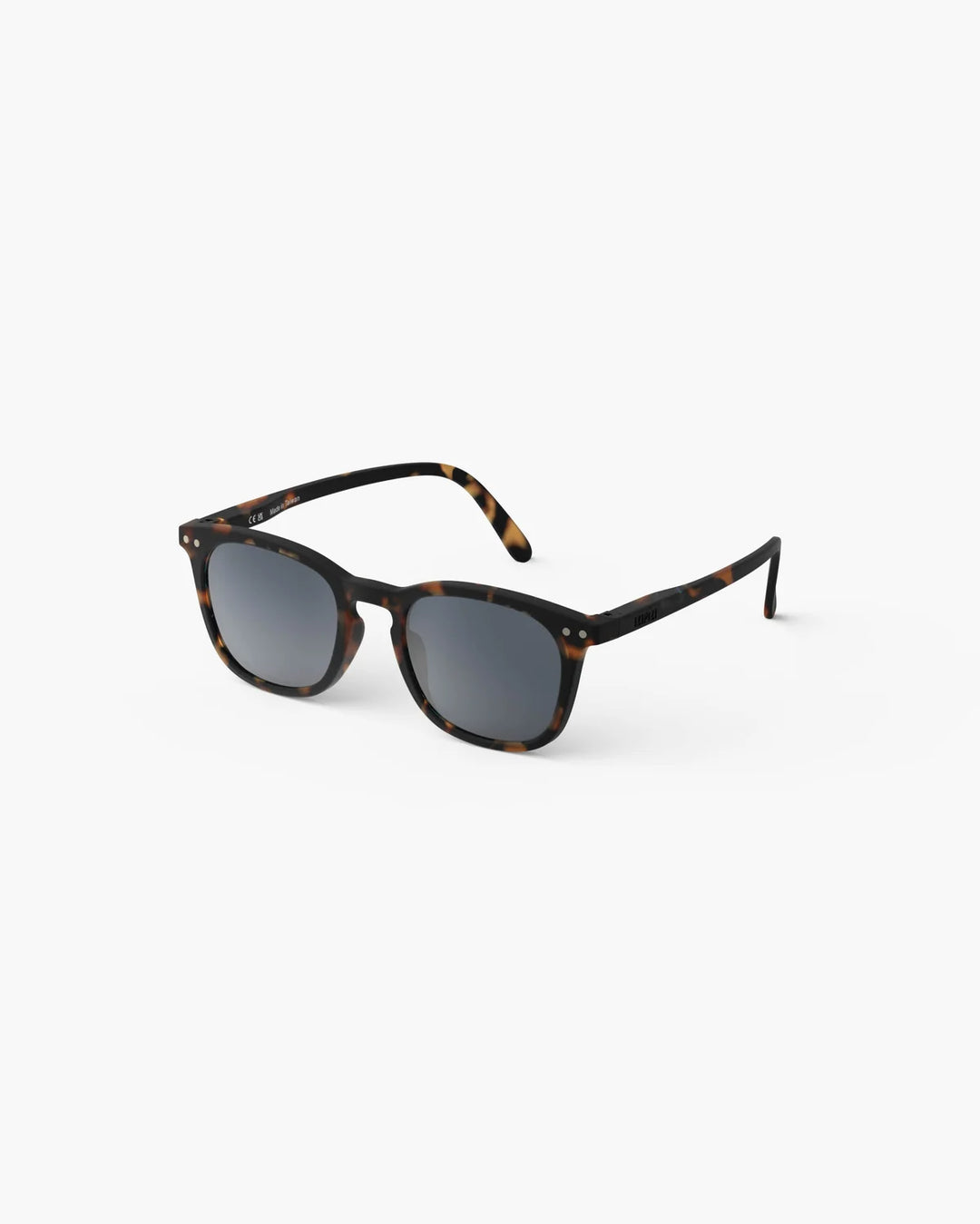 IZIPIZI CHILD #E Tortoise polarized kids sunglasses with Soft Touch rectangular frame and grey-green polarized lenses