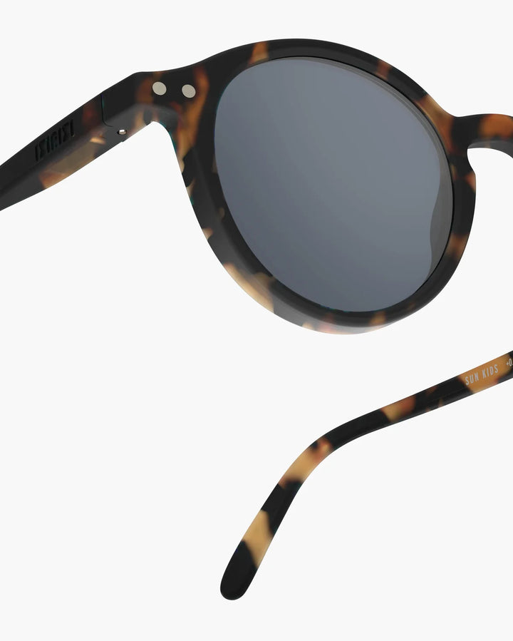 IZIPIZI CHILD #D Tortoise polarized kids sunglasses with amber-brown Soft Touch frame and grey-green polarized lenses