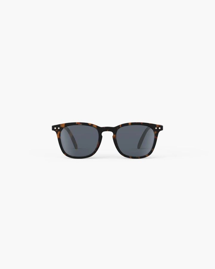 IZIPIZI CHILD #E Tortoise polarized kids sunglasses with Soft Touch rectangular frame and grey-green polarized lenses
