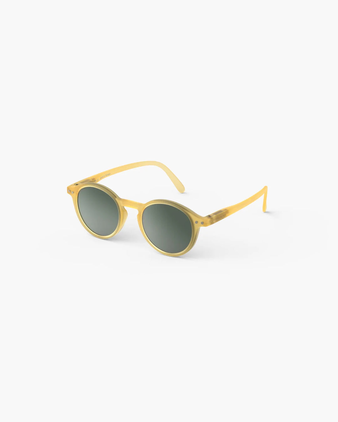 IZIPIZI CHILD #D Yellow Honey polarized kids sunglasses with Soft Touch honey-yellow frame and green polarized lenses