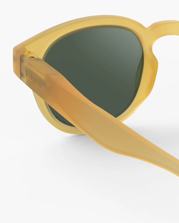 IZIPIZI CHILD #C Yellow Honey polarized kids sunglasses with honey-yellow Soft Touch frame and green polarized lenses