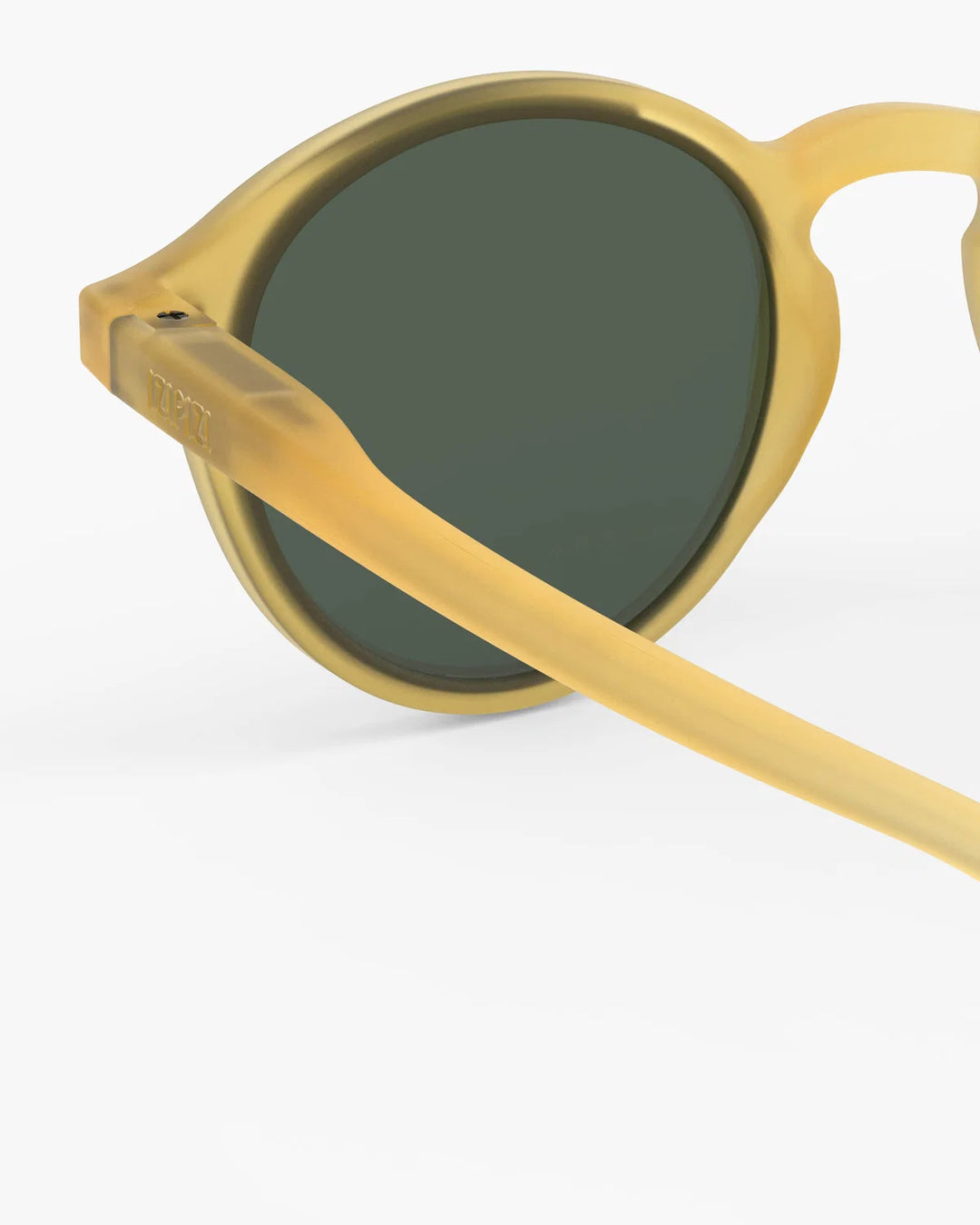 IZIPIZI CHILD #D Yellow Honey polarized kids sunglasses with Soft Touch honey-yellow frame and green polarized lenses