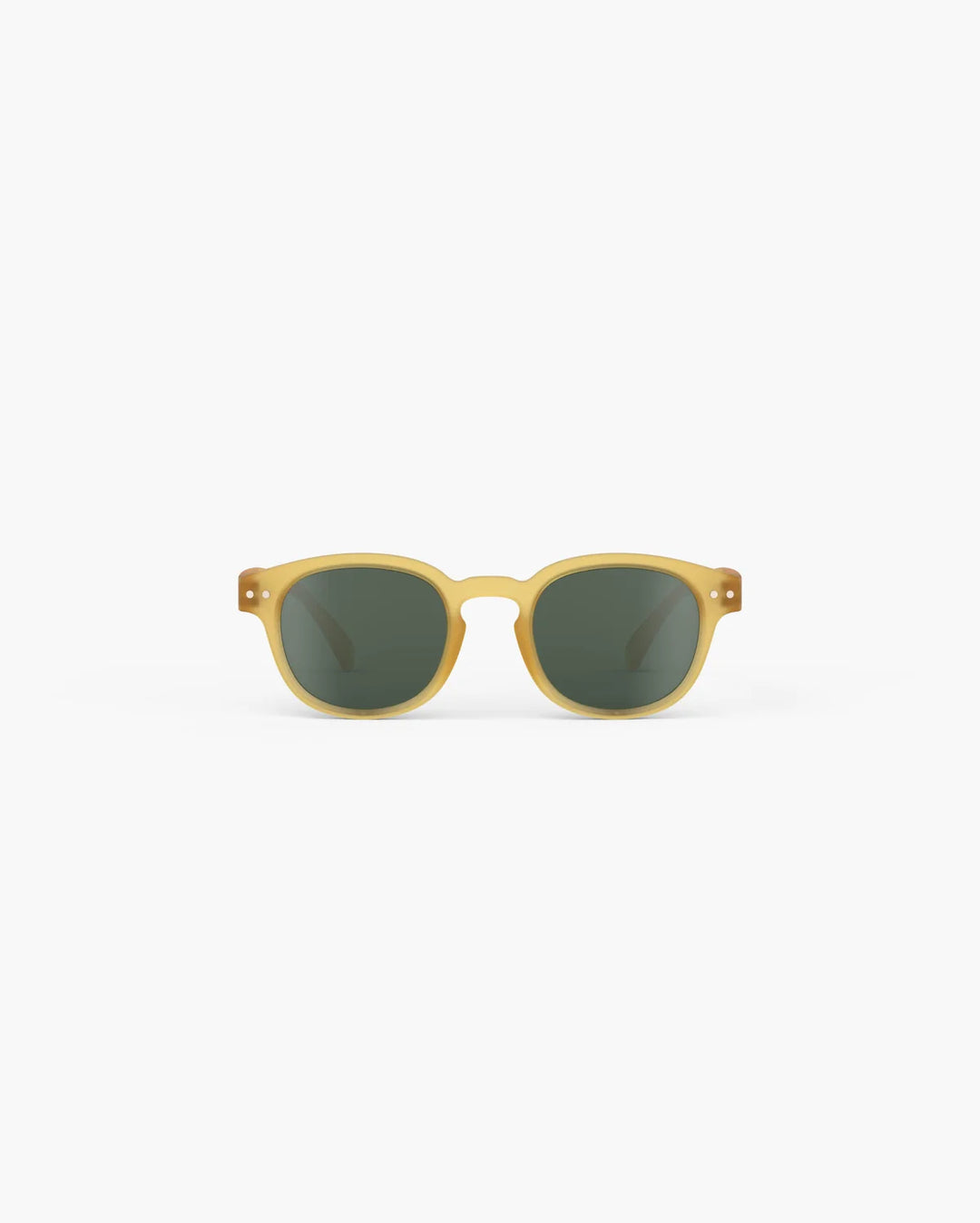 IZIPIZI CHILD #C Yellow Honey polarized kids sunglasses with honey-yellow Soft Touch frame and green polarized lenses