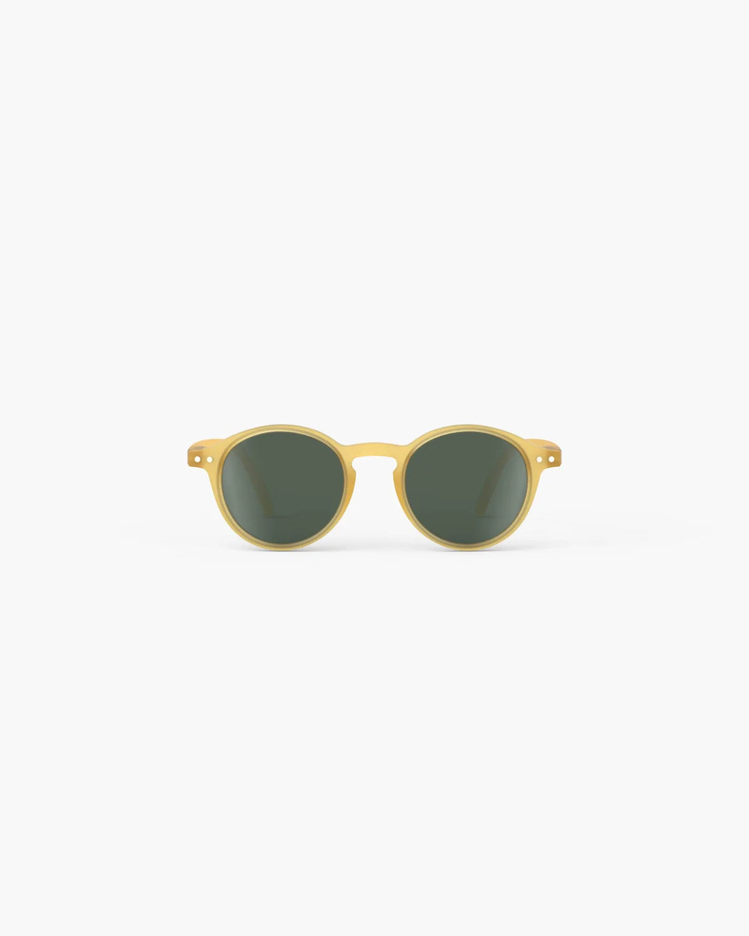 IZIPIZI CHILD #D Yellow Honey polarized kids sunglasses with Soft Touch honey-yellow frame and green polarized lenses