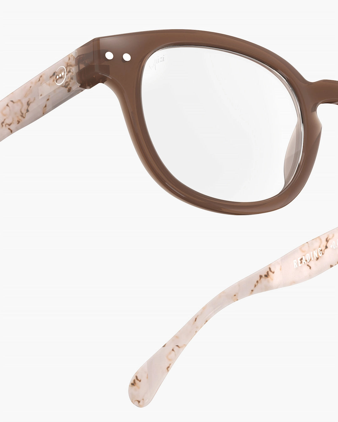 Reading Glasses #C The Retro - Light Marble - نظارات