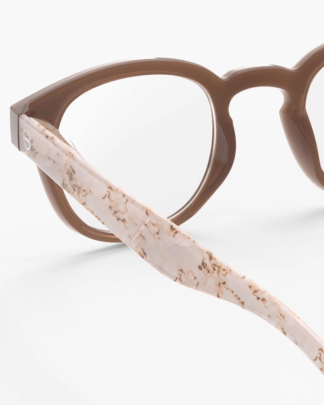 Reading Glasses #C The Retro - Light Marble - نظارات