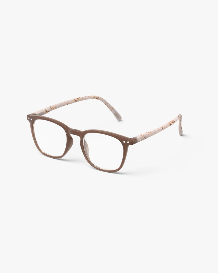 Reading Glasses #E The Trapeze - Light Marble - نظارات