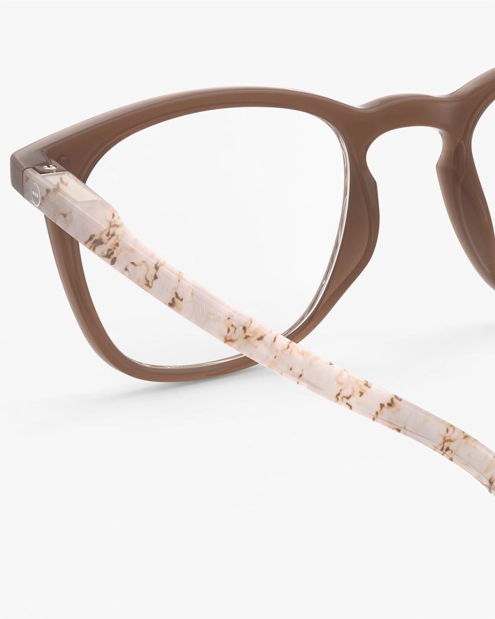 Reading Glasses #E The Trapeze - Light Marble - نظارات