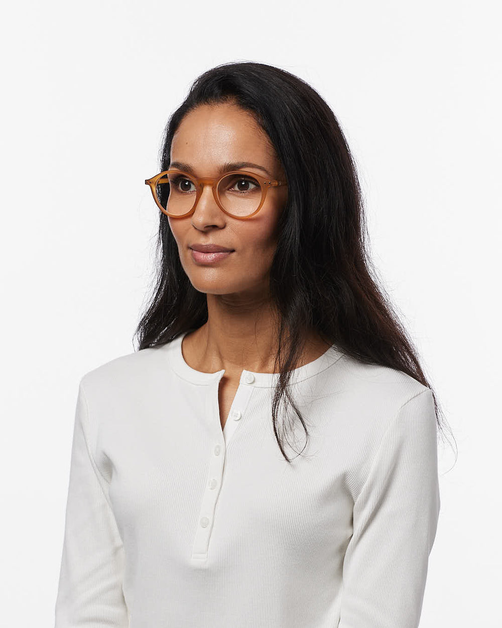 IZIPIZI READING #D Cinnamon reading glasses with warm translucent brown pantos frame and Soft Touch finish