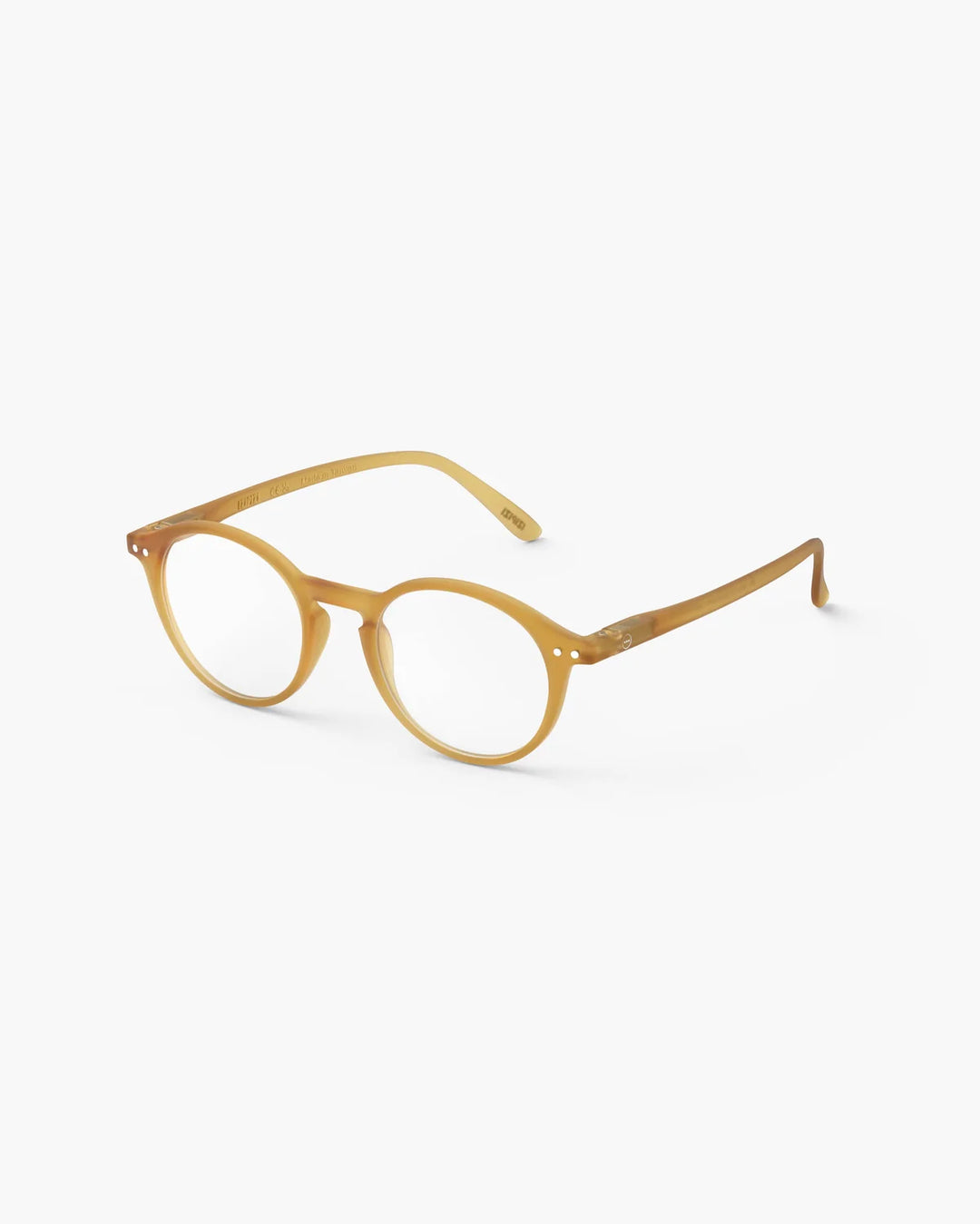 IZIPIZI READING #D Cinnamon reading glasses with warm translucent brown pantos frame and Soft Touch finish